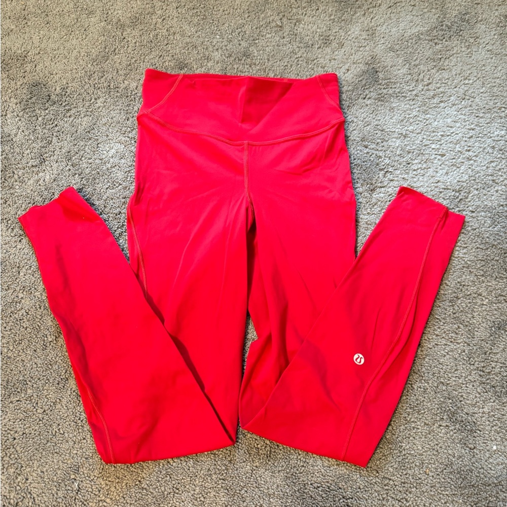 Red Lululemon Leggings